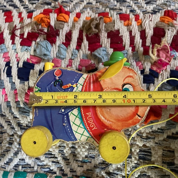 Vintage 1962 Pudgy Pig Fisher Price Pull Toy - Picture 8 of 10